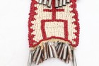 Atq Native American Plains Indian Sioux Lakota Beaded Strike-a-light Bag Pouch-
