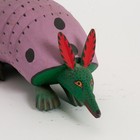 Manuel Jimenez   Sons Signed Painted Mexican Folk Art 22  Carved Wood Armadillo