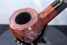 Rare Bp Jum Full Bowl Textured Short Pot Estate Pipe Imported Briar No Ring