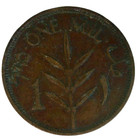 Palestine  british Mandate  1927 1 Mil Palestine Mandate Mil  olive Branch  Coin