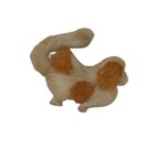 Vintage Mini Pekingese Dog Animal Figurine Stiff Fur Missing One Leg 3  