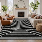5x7 Area Rugs For Living Room Bedroom  Modern Abstract Washable Rug  Boho Non