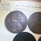 Queen Victoria England Bronze Penny Lot 1870 1873 1876h 1877 1881h Circulated