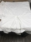 Rh Restoration Hardware Baby   Child Crib Skirt White Gray Embroidery Euc