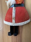 Vintage Christmas Clay Face Santa Pressed Cotton Ornament Made In Japan