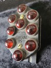 Vintage 1940s Federal 95 Red Glass Reflectors Motorcycle Harley Indian Rat Rod