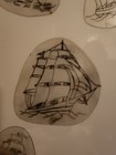 Original  Traditional  Vintage  Framed Acetate Tattoo Stencils Sailor  Ships Usn
