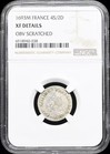 France 1693 Ad King Louis Xiv The Sun King  4s 2d Silver Coin 1643-1715  Ngc Xf