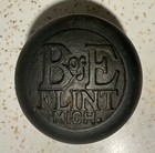 Old Board Of Education City Flint Michigan Embossed Door Knob Cast Iron School