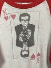 Vintage 1980s Elvis Costello And The Attractions Raglan Red Shirt Men   s Size L