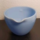 Jeannette Glass Delphite Blue 2-cup Measure With Sunflower Bottom Vintage