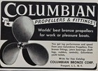 Vintage Bronze Boat Propeller 10 25    3-blade Marine Prop Marked Columbian L6kb