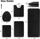 Yihouse Memory Foam Black Bathroom Rug Sets 5 Piece  Ultra Absorbent Bath Mat Fo