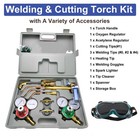 Oxygen Acetylene Gas Cutting Torch Regulator Welding Kit W welding Goggles Case