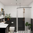Naiture Live In Nature Naiture Neo-angle Shower Curtain Rod Stainless Steel