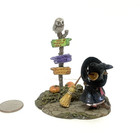 A Halloween Wee Forest Folk  which Way Witch    m-482a   Retired In The Box