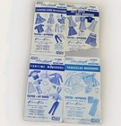 Four 1968 Sew Simple Barbie-doll Sized Fashion Patterns Instructions Fabrics