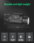 Toughsoul 1200 Lumens Tactical Flashlight W  Green Laser Picatinny Pistol Light