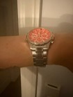 Bulova Mar Star Series B 43mm Orange Dial Silver-tone Stainless Steel Strap   