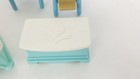 1990s Fisher Price Loving Family Dollhouse Blue Couch Double Bed Swing Chairs