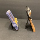 2 Vintage Tabby   Black White Cat Laying Sleeping 3d Photo Picture Frame 2x3 