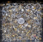 Steampunk Watch Glitter Parts Pieces Old Gears Wheels Cogs Genuine Vintage 1oz