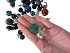 50 Classic Glass Marbles     Assorted Swirls  Metallic  Collectible Lot