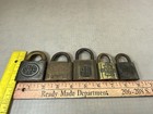 Lot Of 5 Vintage Safe Blue Seal Royal Padlocks Locks No Key Old Used Usa Nice