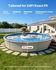 Vevor 24ft Round Pool Liner Unibead 52in Wall Premium Vinyl Boulder Swirl