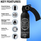 Police Magnum Pepper Spray 16 Ounce Anti-riot Pistol Grip Home Office Security