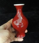 Very Fine Old Chinese  langyao  Red Glaze Porcelain Vase  qianlong  Mark