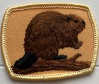 Canada Canadian Wildlife Beaver Yellow Embroidered Souvenir Patch Badge
