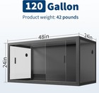 Reptile Enclosure Terrarium 120 Gal 4x2x2 Ft Black Low Habitat W sliding Doors