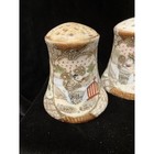 3 Gilded Antique Nippon Japan Oriental Hand Painted Hatpin Holders Gold Moriage