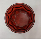 Red Hexagon Glass Vases Set Of 2     7    Art Deco Style Flower Vase Home Decor