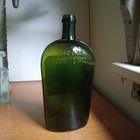 Green S s pierce Quart Strap Flask Original Label Inglewood Napa Valley Cabernet