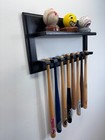 10 Mini Souvenir Baseball Bat Holder Display With Shelf Bat Rack For Collectible