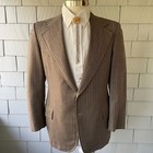 Vintage    ranch   Town    Western Style Pearl Snap Striped Swanky Shirt 17 5   x 34   