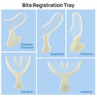 30pcs bag Dental Disposable Triple Impression Bite Registration Trays F a p q s