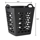 Mainstays Flex Square Laundry Hamper  Black  Adult 