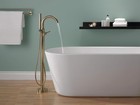 Delta T4759-czfl Single Handle Floor Mount Tub Filler Trim With Hand Shower -   