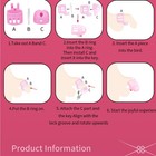 New Design Male Chastity Device Pink Negative Cage With 9 Penis Head Lock Rings