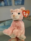 Ty Beanie Babies Pink Carnation The Cat Blue Eyes Plush Stuffed