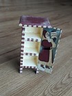 Wood Miniature Dollhouse Hand Painted Christmas Cabinet Santa W  Cookies 6 