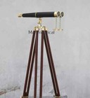 62   Vintage Nautical Solid Brass Binoculars W floor Standing Tripod Decor Gift