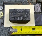 Antique Vtg Owl Reading Book Letterpress Print Type Ornament Cut Stamp Block