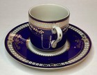 Rms Titanic Authentic Replica Blue  Gold And White Espresso Cup And Saucer Set