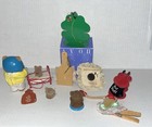 Lot Vintage Mini Fuzzy Flocked Teddy Bears