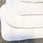 White Cotton Cloth Diaper -4 Inserts One Size Reusable Insert Set For Diapers