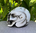 Custom Motorcycle Helmet Ghost Rider Skull Helmet 3d Skull Airbrush Helmet